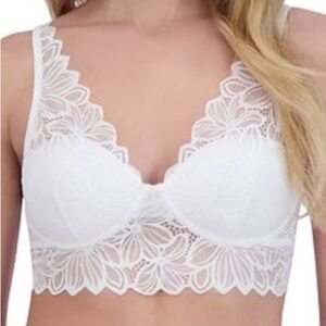NWT White Lacy Bralette Sz XL (12)